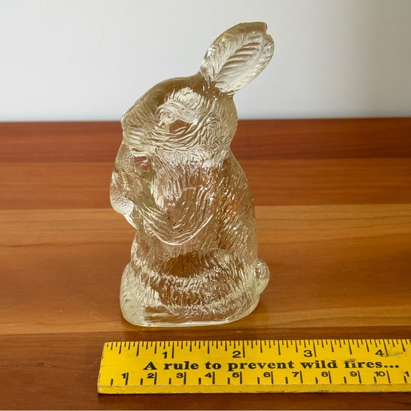 Vintage Glass Bunny Rabbit With Carrot Candy Holder - Picture 9 of 12